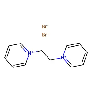 1-(2-pyridin-1-ium-1-ylethyl)pyridin-1-ium dibromide structure