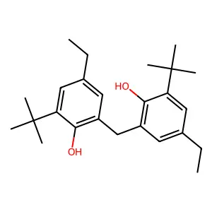 2-tert-butyl-6-[(3-tert-butyl-5-ethyl-2-hydroxyphenyl)methyl]-4-ethylphenol structure