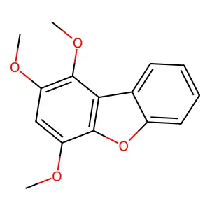 1,2,4-Trimethoxydibenzofuran structure