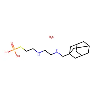 Ethanethiol, 2-((2-((tricyclo(3.3.1.1(sup 3,7))dec-1-ylmethyl)amino)ethyl)amino)-, dihydrogen phosphate (ester), hydrate structure