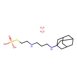 Ethanethiol, 2-((3-(tricyclo(3.3.1.1(sup 3,7))dec-1-ylamino)propyl)amino)-, dihydrogen phosphate (ester), hydrate (1:2) structure