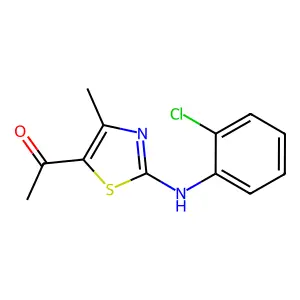 1-[2-(2-chloroanilino)-4-methyl-1,3-thiazol-5-yl]ethanone structure