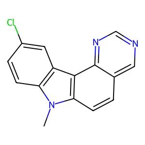 10-chloro-7-methylpyrimido[5,4-c]carbazole structure