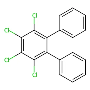 1,2,3,4-tetrachloro-5,6-diphenylbenzene structure