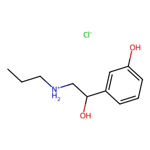 3-Hydroxy-alpha-((propylamino)methyl)benzyl alcohol hydrochloride structure