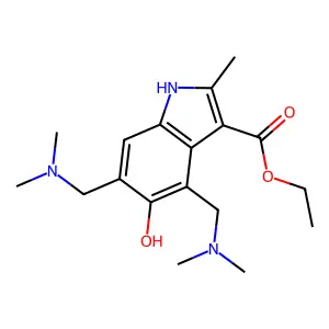 ethyl 4,6-bis[(dimethylamino)methyl]-5-hydroxy-2-methyl-1H-indole-3-carboxylate structure