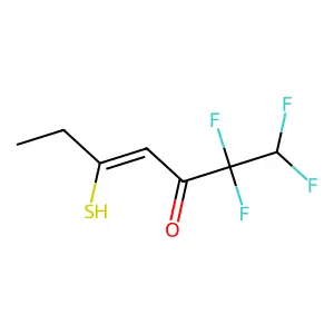 1,1,2,2-tetrafluoro-5-sulfanylhept-4-en-3-one structure