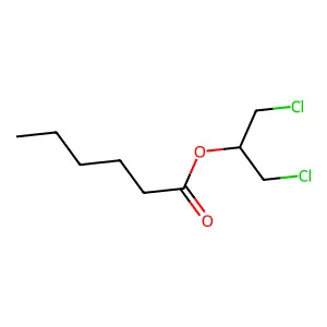 1,3-dichloropropan-2-yl hexanoate structure