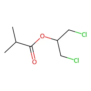 1,3-dichloropropan-2-yl 2-methylpropanoate structure