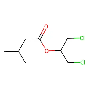 1,3-dichloropropan-2-yl 3-methylbutanoate structure