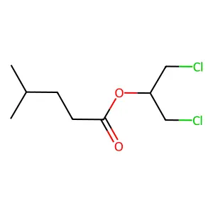 1,3-dichloropropan-2-yl 4-methylpentanoate structure