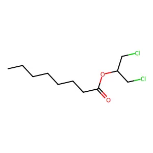 1,3-dichloropropan-2-yl octanoate structure
