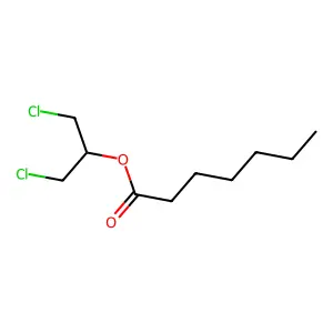 1,3-dichloropropan-2-yl heptanoate structure