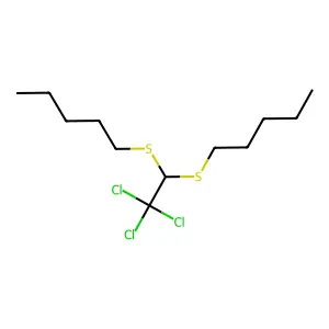 1-(2,2,2-trichloro-1-pentylsulfanylethyl)sulfanylpentane structure