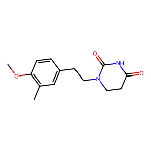 1-[2-(4-methoxy-3-methylphenyl)ethyl]-1,3-diazinane-2,4-dione structure