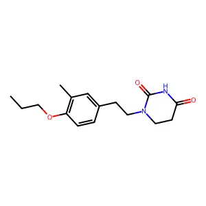 1-[2-(3-methyl-4-propoxyphenyl)ethyl]-1,3-diazinane-2,4-dione structure
