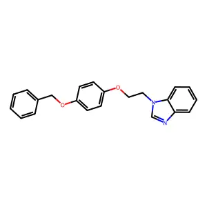 1-[2-(4-phenylmethoxyphenoxy)ethyl]benzimidazole structure