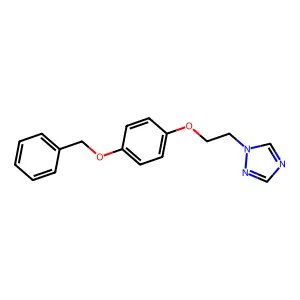 1-[2-(4-phenylmethoxyphenoxy)ethyl]-1,2,4-triazole structure