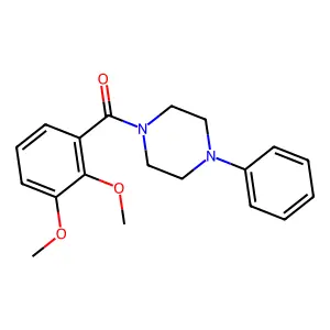 1-(2,3-dimethoxybenzoyl)-4-phenylpiperazine structure