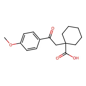 1-[2-(4-methoxyphenyl)-2-oxoethyl]cyclohexanecarboxylic acid structure