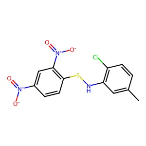 1-[(2-chloro-5-methylanilino)sulfanyl]-2,4-dinitrobenzene structure