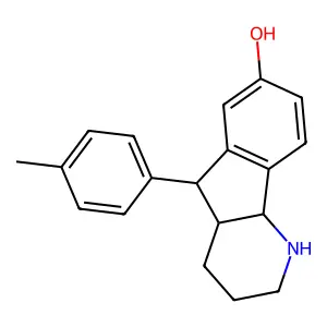 1H-Indeno(1,2-b)pyridin-7-ol, 2,3,4,4a,5,9b-hexahydro-5-(4-methylphenyl)-, (4a-alpha,5-beta,9b-alpha)- structure