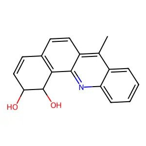 (1S,2S)-7-methyl-1,2-dihydrobenzo[c]acridine-1,2-diol structure