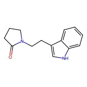 1-[2-(1H-indol-3-yl)ethyl]pyrrolidin-2-one structure