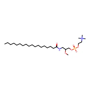 [2-methoxy-3-(octadecanoylamino)propyl] 2-(trimethylazaniumyl)ethyl phosphate structure