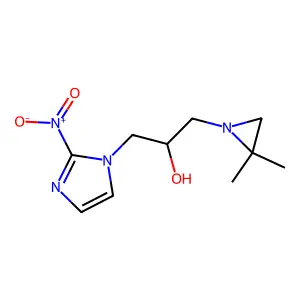 1-(2,2-dimethylaziridin-1-yl)-3-(2-nitroimidazol-1-yl)propan-2-ol structure