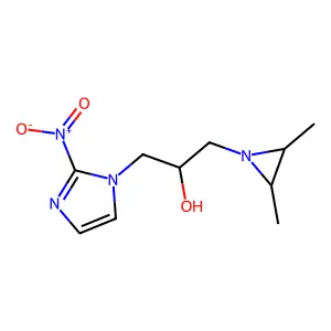 1-(2,3-dimethylaziridin-1-yl)-3-(2-nitroimidazol-1-yl)propan-2-ol structure