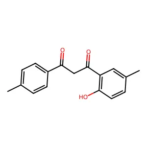 1-(2-hydroxy-5-methylphenyl)-3-(4-methylphenyl)propane-1,3-dione structure