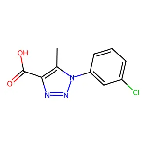 1-(3-chlorophenyl)-5-methyl-1H-1,2,3-triazole-4-carboxylic acid structure