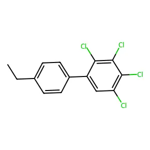 1,2,3,4-tetrachloro-5-(4-ethylphenyl)benzene structure