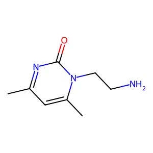 1-(2-aminoethyl)-4,6-dimethylpyrimidin-2(1H)-one structure