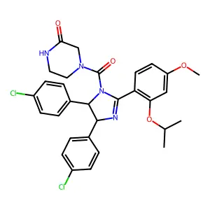 Nutlin-3|AC1L1FPN|CID3340|8-chloro-2-(4-hydroxyphenyl)-4-azoniabicyclo[5.4.0]undeca-7,9,11-triene-9,10-diol|9-chloro-5-(4-hydroxyphenyl)-2,3,4,5-tetrahydro-1H-3-benzazepin-3-ium-7,8-diol|4-(4,5-bis(4- structure
