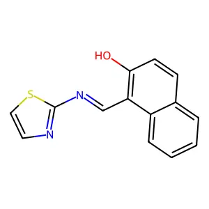 1-(1,3-thiazol-2-yliminomethyl)naphthalen-2-ol structure