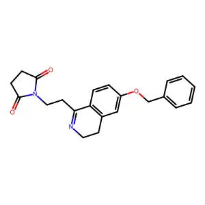 1-[2-(6-phenylmethoxy-3,4-dihydroisoquinolin-1-yl)ethyl]pyrrolidine-2,5-dione structure