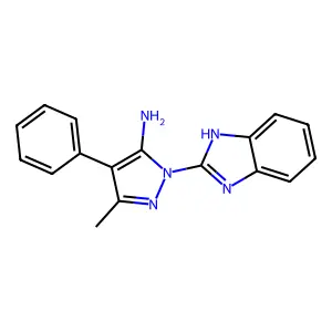 1-(1H-benzimidazol-2-yl)-3-methyl-4-phenylpyrazol-5-amine structure