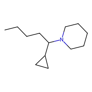1-(1-cyclopropylpentyl)piperidine structure