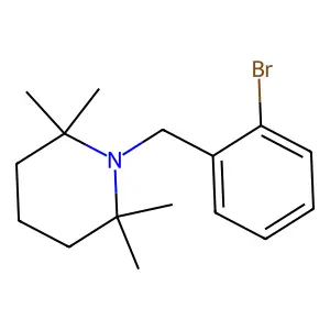1-[(2-bromophenyl)methyl]-2,2,6,6-tetramethylpiperidine structure