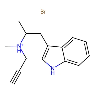 1-Indolyl-3-isopropylmethylpropargylamine hydrobromide hydrate structure