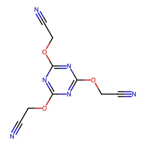 1,3,5-Triazine, 2,4,6-tris(cyanomethoxy)- structure