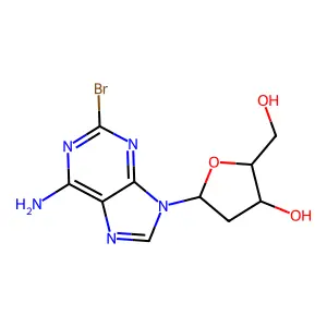 Compound C10H12BrN5O3 structure