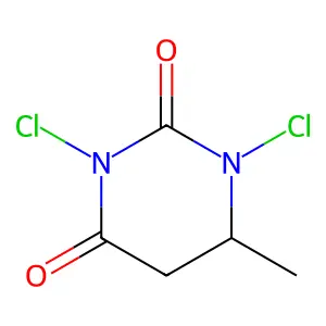 1,3-dichloro-6-methyl-1,3-diazinane-2,4-dione structure