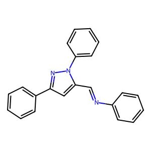 1-(1,3-diphenylpyrazol-5-yl)-N-phenylmethanimine structure