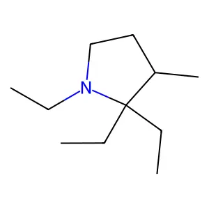 1,2,2-Triethyl-3-methylpyrrolidine structure