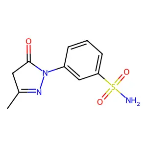 Benzenesulfonamide, 3-(4,5-dihydro-3-methyl-5-oxo-1H-pyrazol-1-yl)- structure