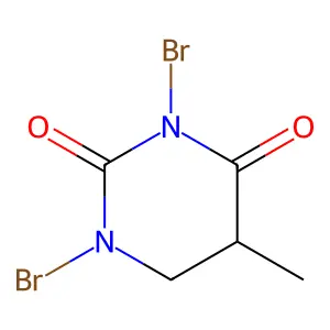 1,3-dibromo-5-methyl-1,3-diazinane-2,4-dione structure