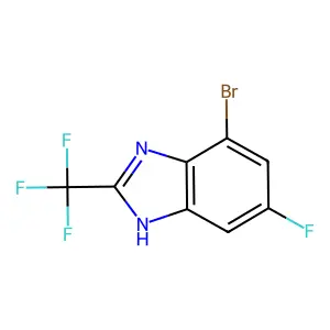 4-bromo-6-fluoro-2-(trifluoromethyl)-1H-benzimidazole structure